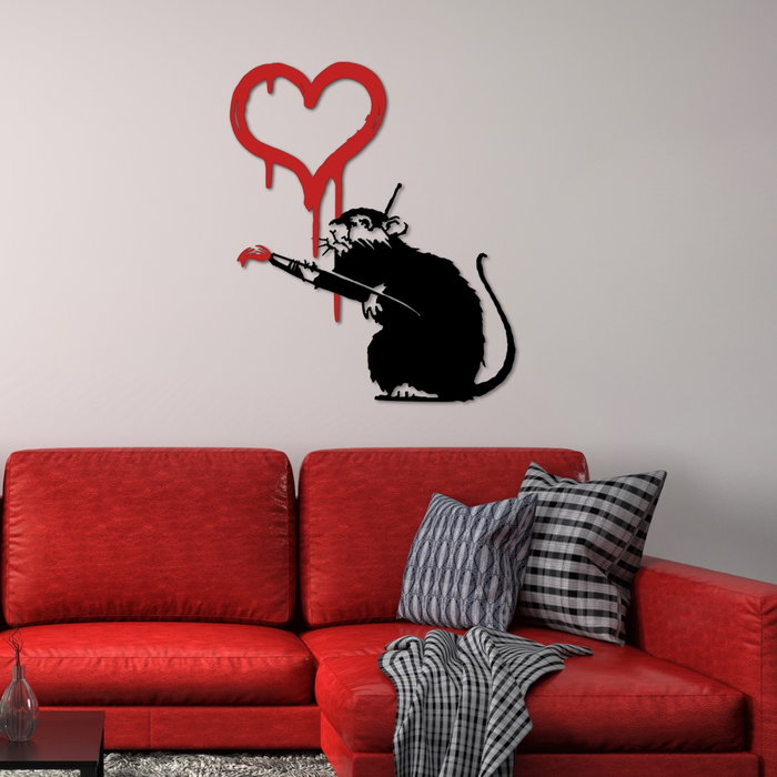 Wallity Banksy Metal 08 Blanco